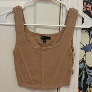 Kendall & Kylie Beige Crop Top
